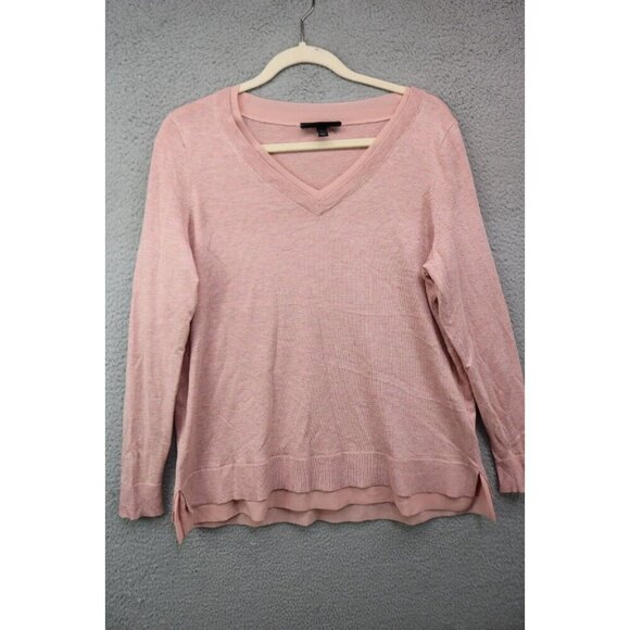 Lane Bryant Long Sleeve Pink Sweater-Chiffon Trim-Size 14/16 - Picture 1 of 9